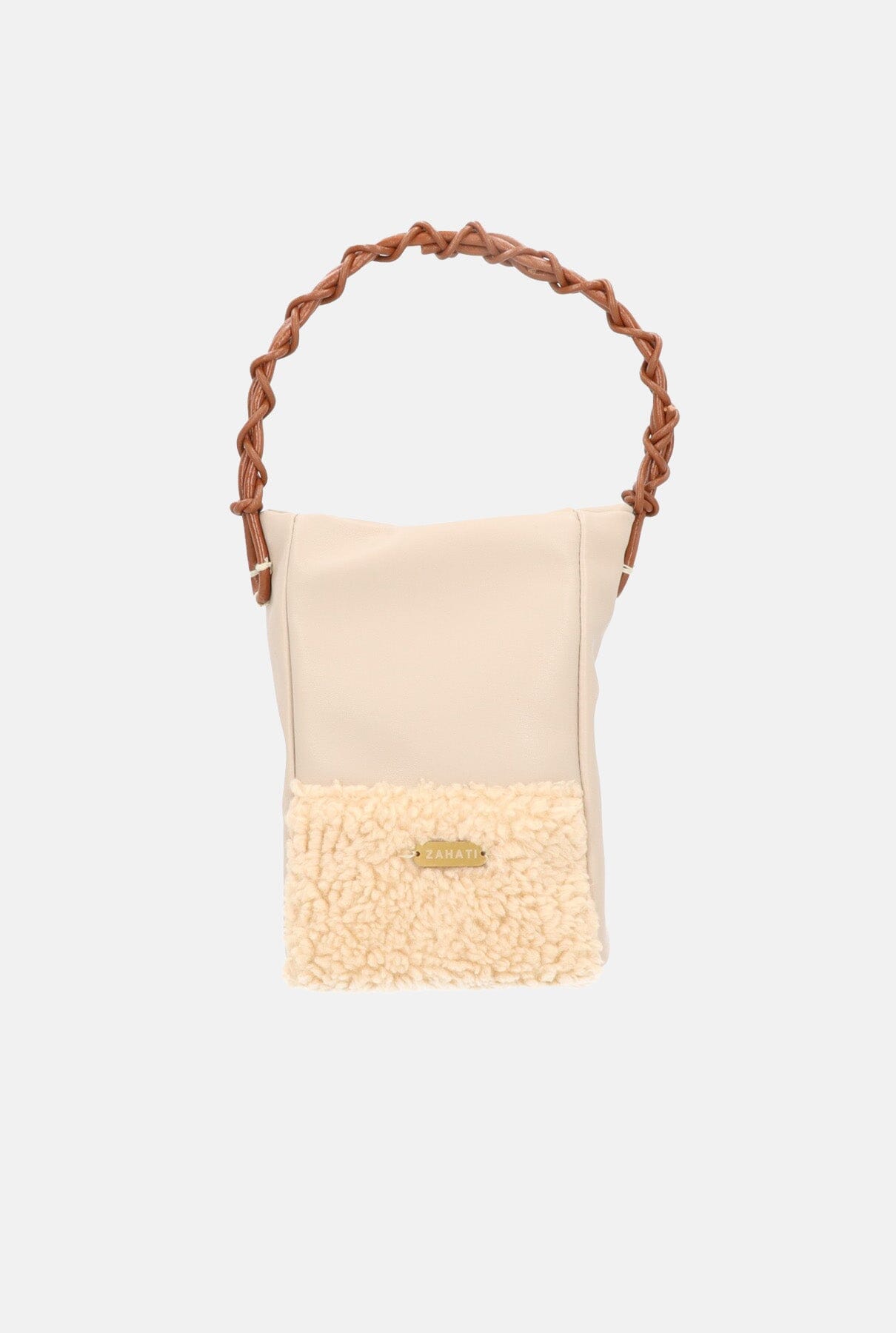 Bolso Zig-Zag teddy + champagne Crossbody bags Zahati 