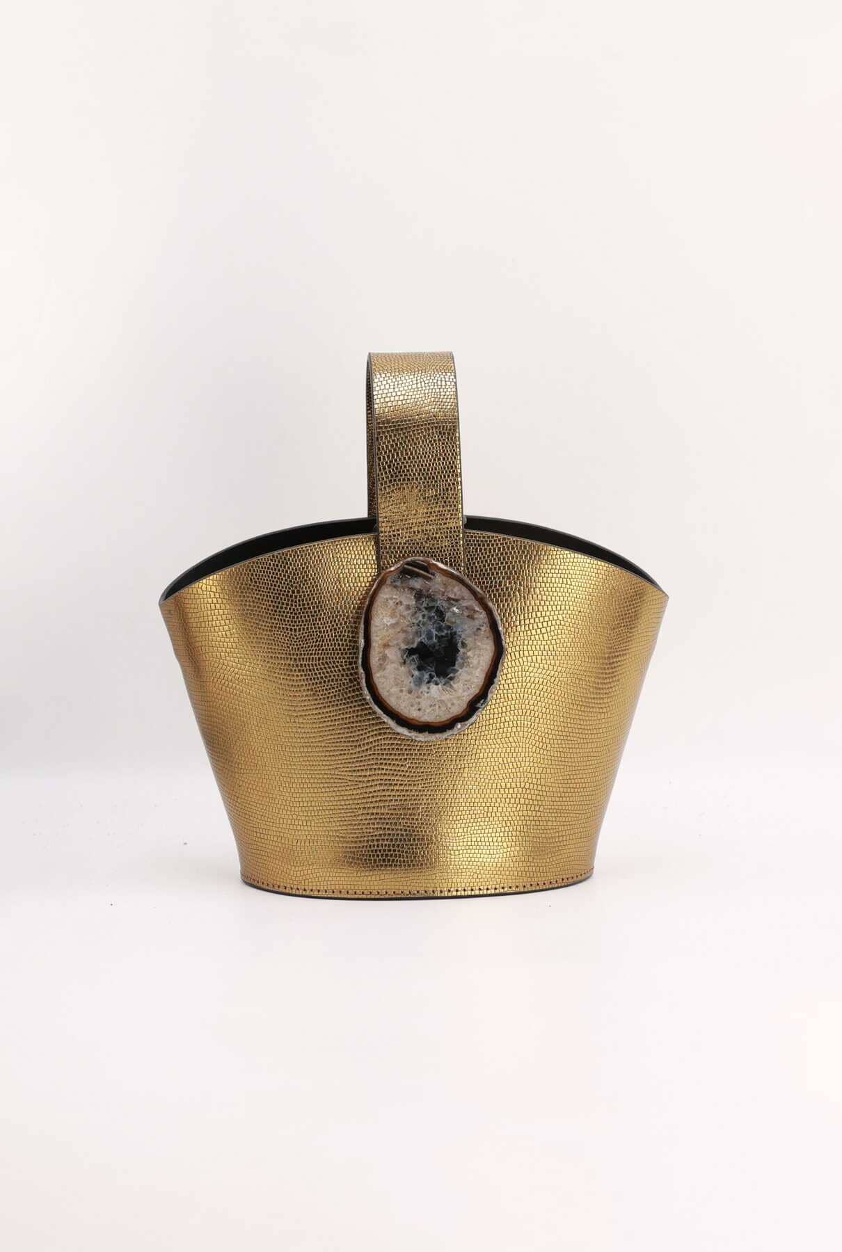 Bolso Zoe Grabado Dorado Ágata Natural BOLSOS Ecue 