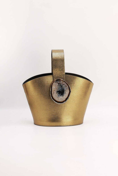 Bolso Zoe Grabado Dorado Ágata Natural BOLSOS Ecue 