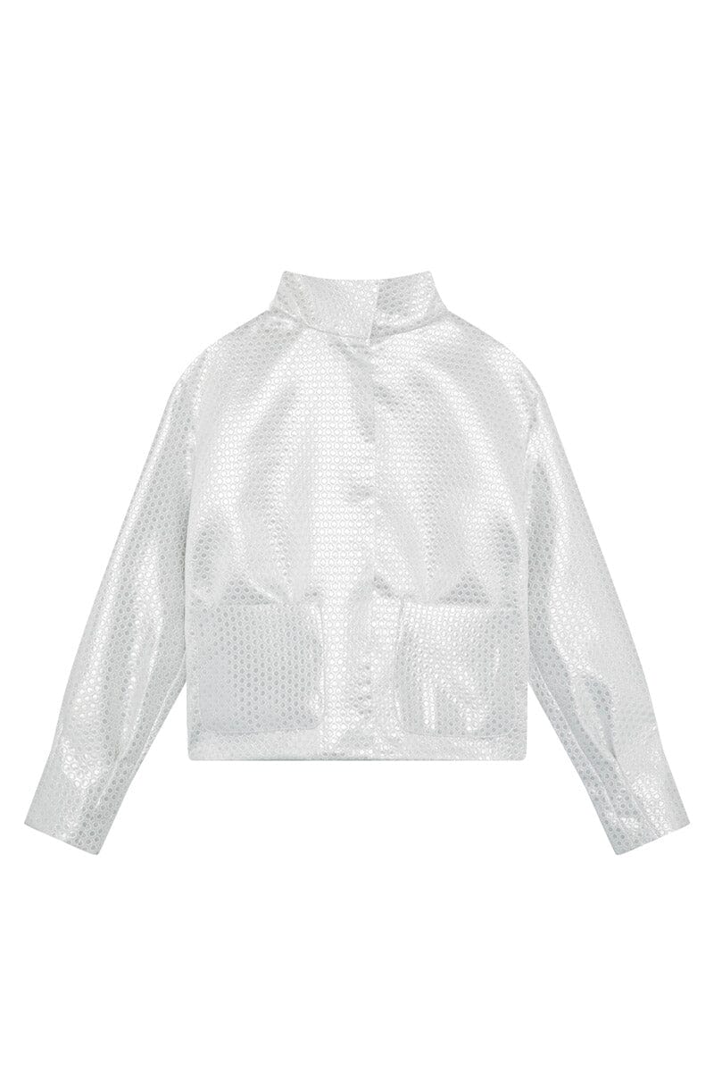 Bomber Lindsey Plateada Prendas de vestir Julise Magon 