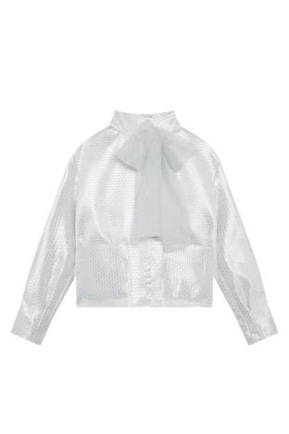 Bomber Lindsey Plateada Prendas de vestir Julise Magon 