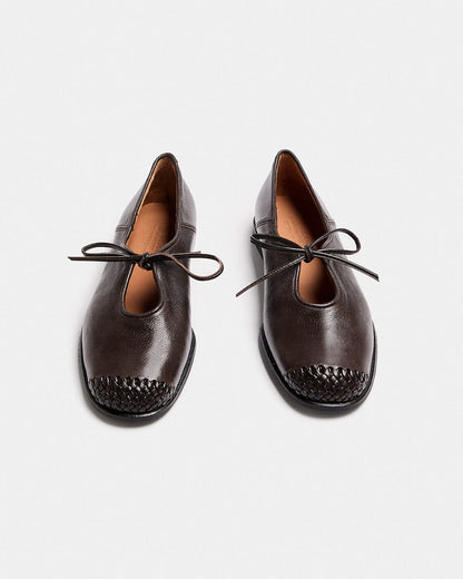 BORAGO MARRON OSCURO Flat shoes Naguisa 