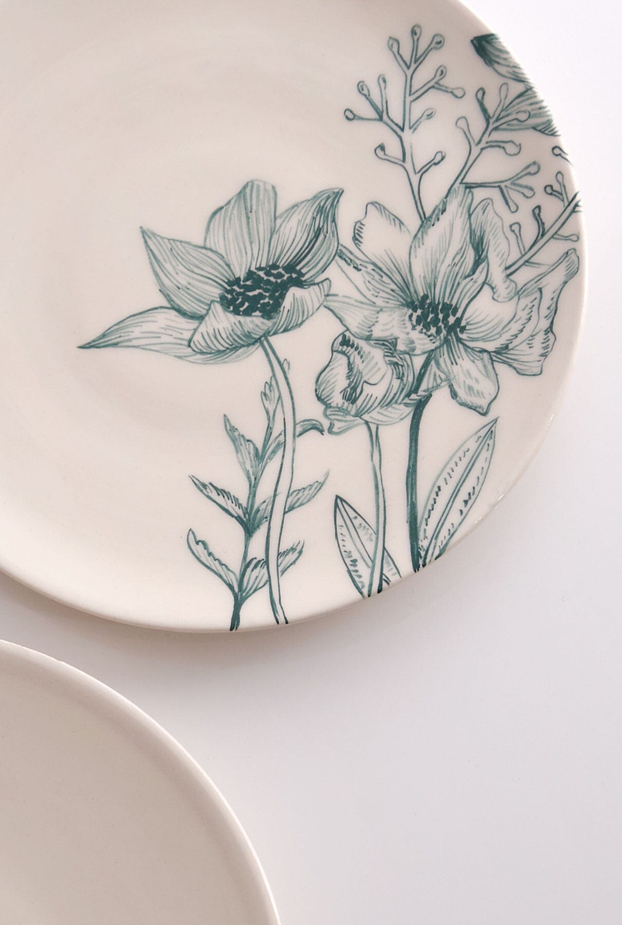 Botanical design 2 dinner plates set Tableware Nuria Blanco Vajillas 