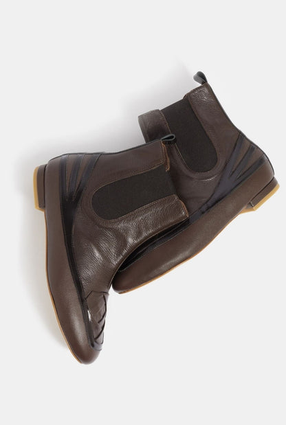 Botín AURORA negro y marrón Booties Di Bella Garcia 