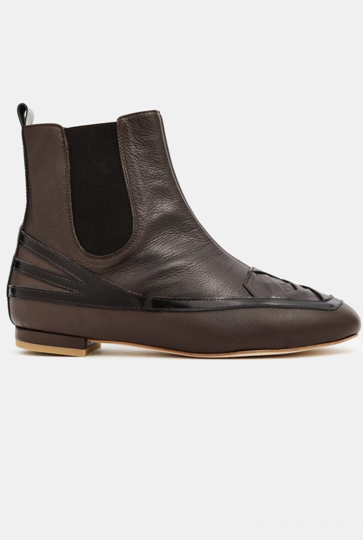 Botín AURORA negro y marrón Booties Di Bella Garcia 