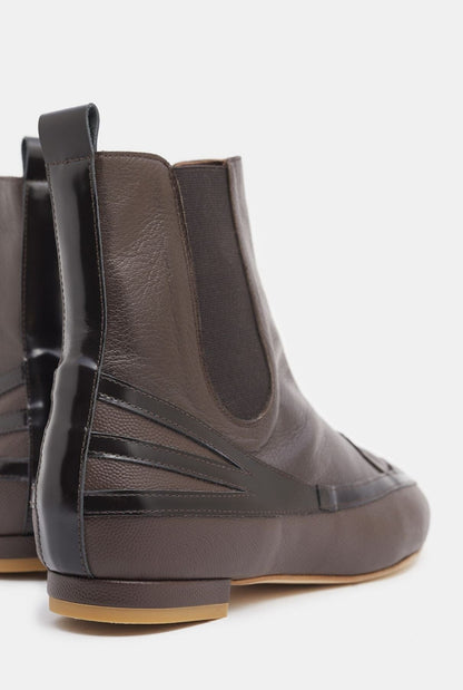 Botín AURORA negro y marrón Booties Di Bella Garcia 