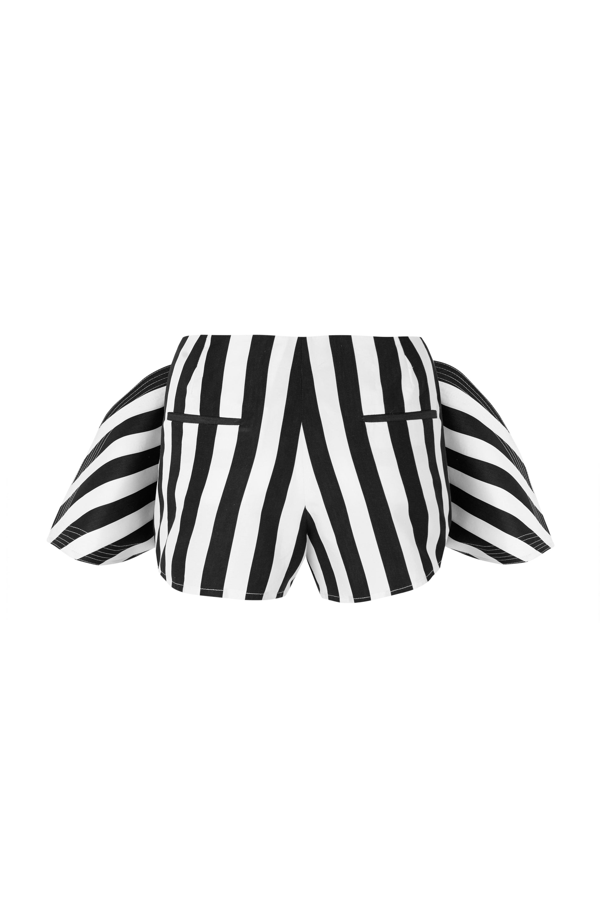 Bow B&W Stripes Shorts Short PALOMO SPAIN 