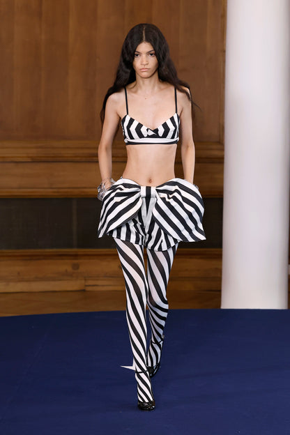 Bow B&W Stripes Shorts Short PALOMO SPAIN 