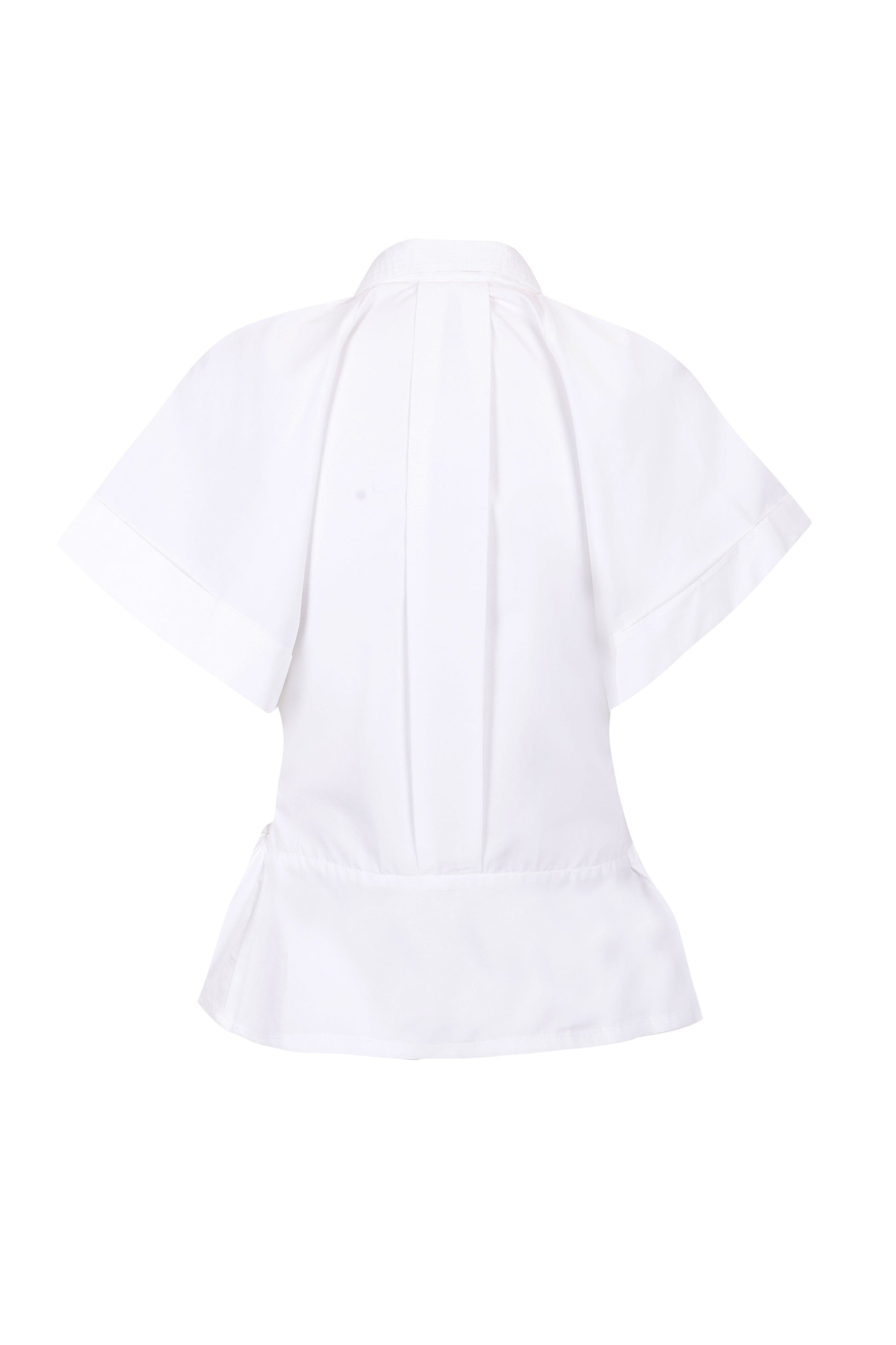 Bow Structured White Shirt Shirts & Tops PALOMO SPAIN 