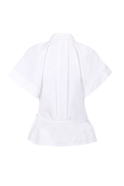 Bow Structured White Shirt Shirts & Tops PALOMO SPAIN 
