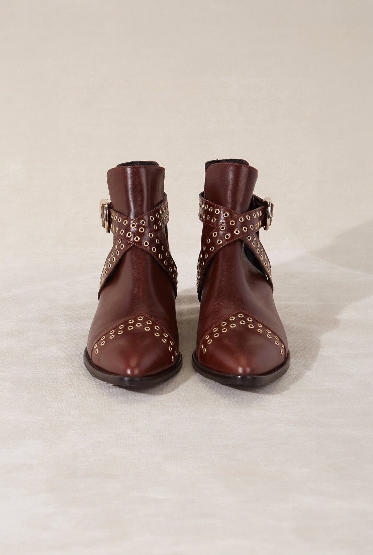 BOWIE MARRON 4CM Boots Micuir 