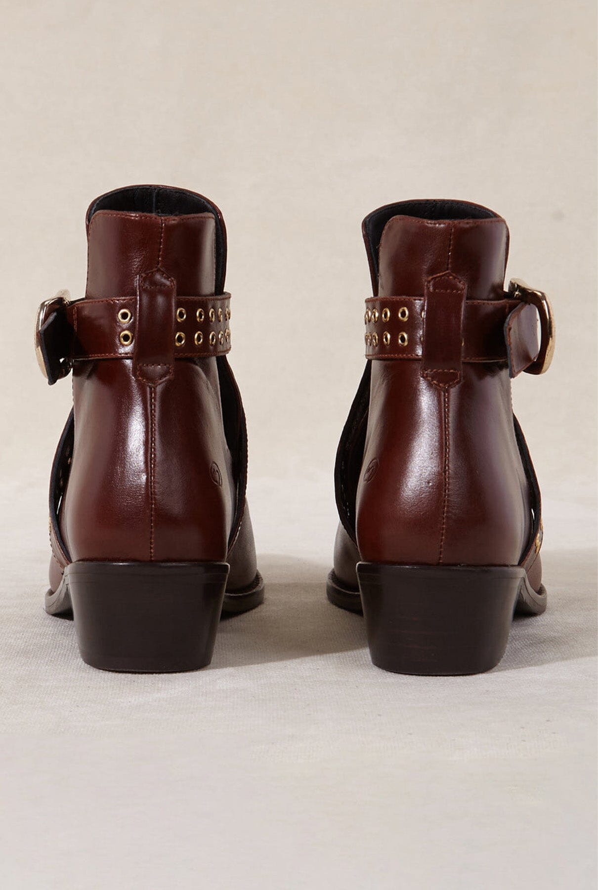 BOWIE MARRON 4CM Boots Micuir 