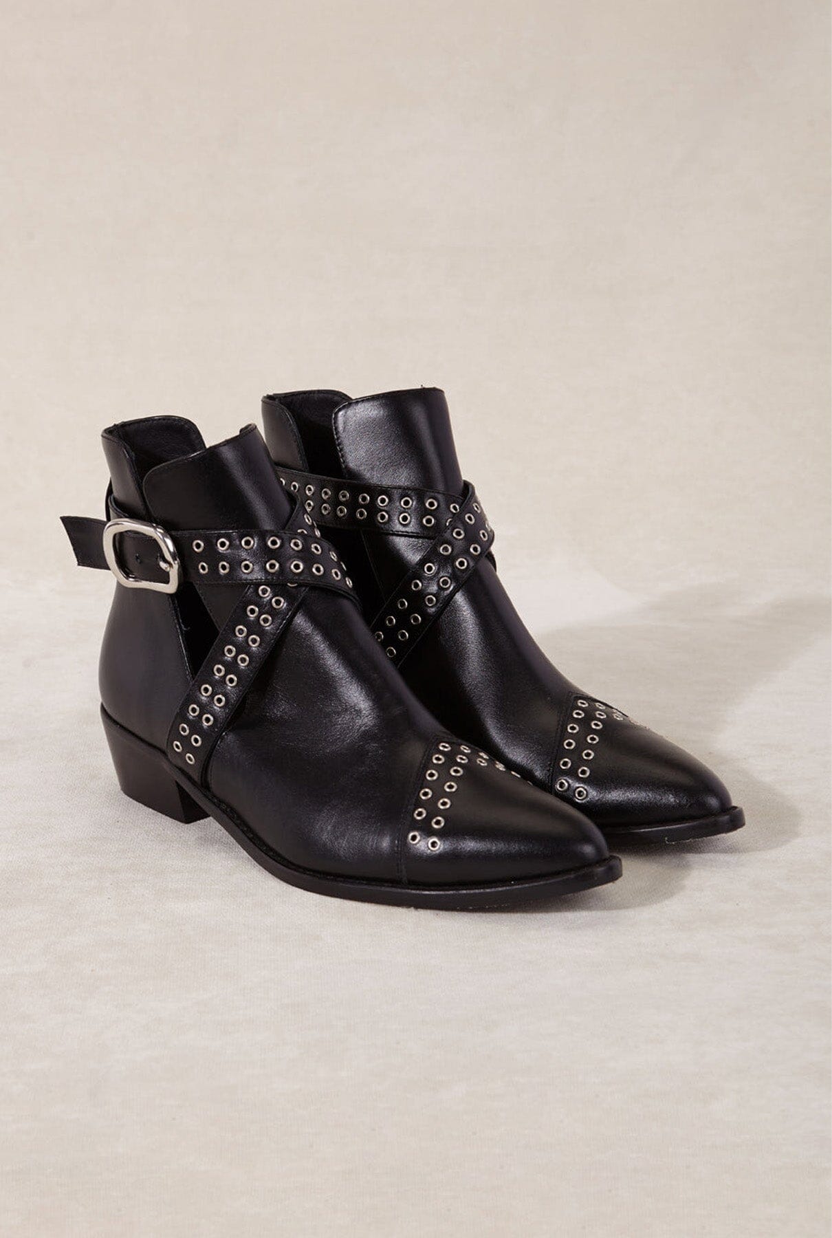 BOWIE NEGRO 4CM Boots Micuir 