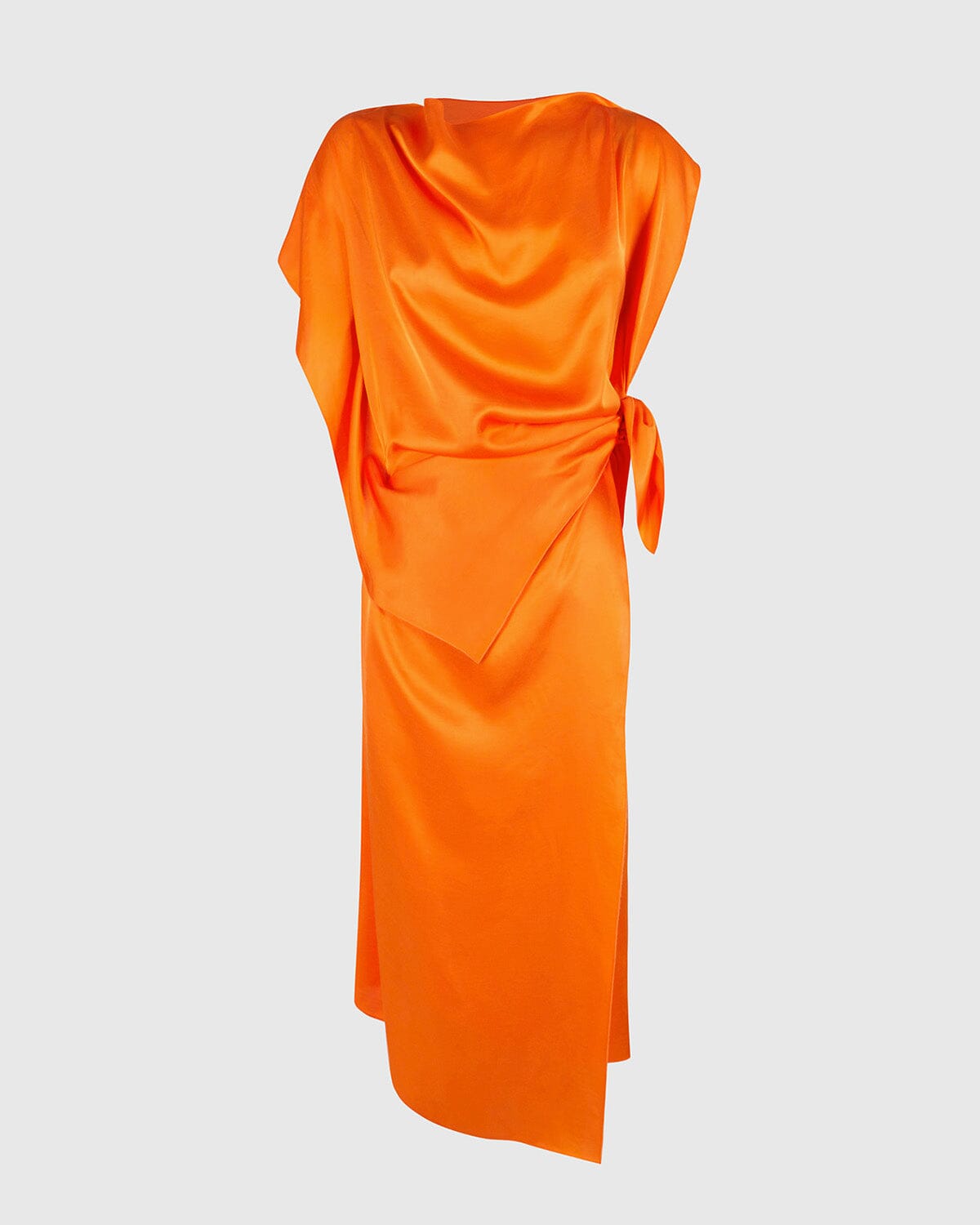 Bright orange viscose 'pañoleta' dress Dresses Boscoier 