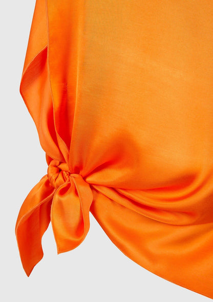 Bright orange viscose 'pañoleta' top Tops and Blouses Boscoier 