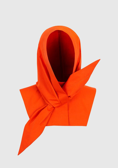 Bright orange water-repellent hood Foulards & Scarves Boscoier 