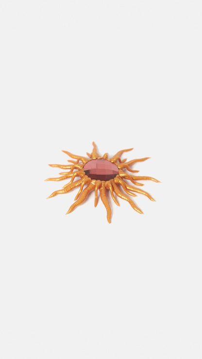 Broche sol golden morado Brooches Joaquin Blanco 