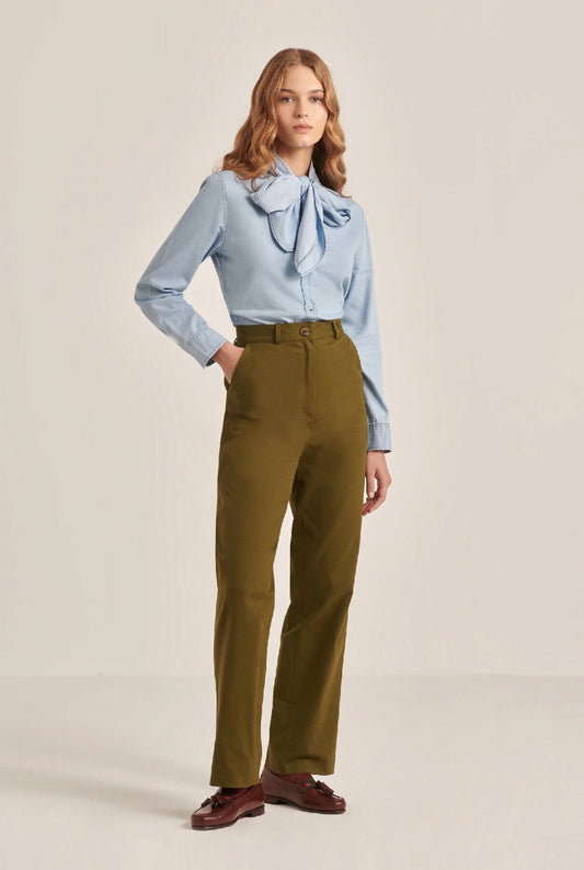 BROOKE KHAKI Trousers Kolonaki 