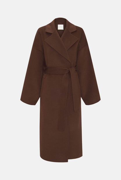 Brown double-face wool and cashmere coat Coats Mirto 