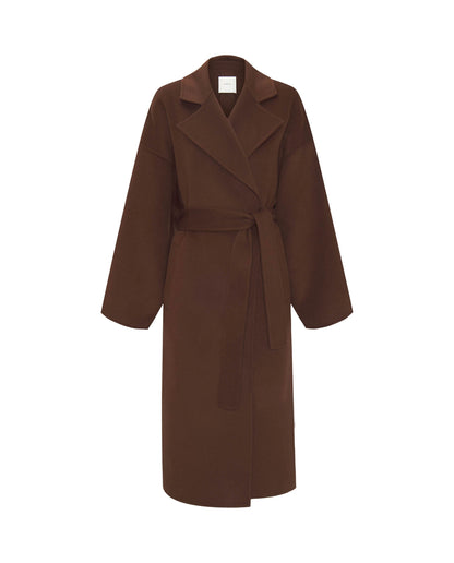 Brown double-face wool and cashmere coat Coats Mirto 