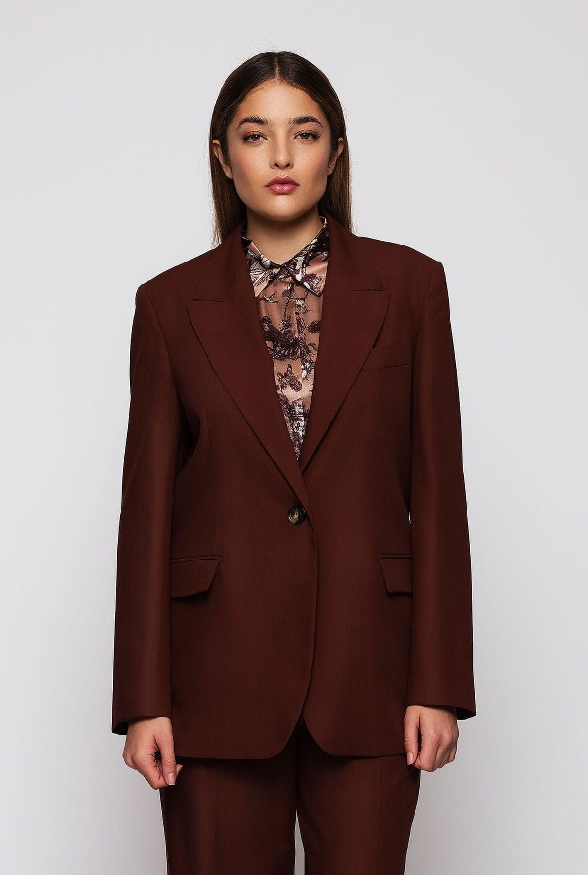 Brown wool blazer Jackets Mirto 