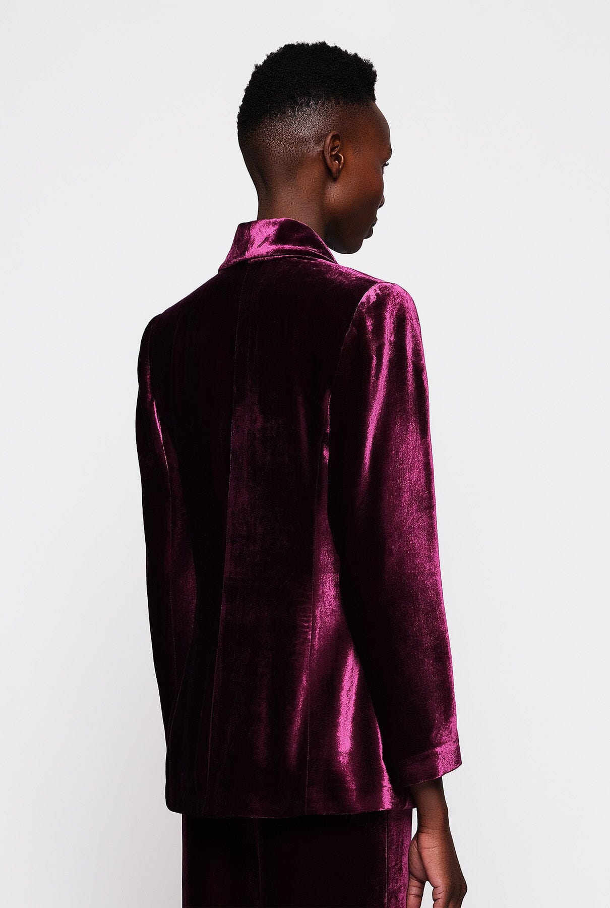 Burgundy velvet smoking jacket Jackets Mirto 