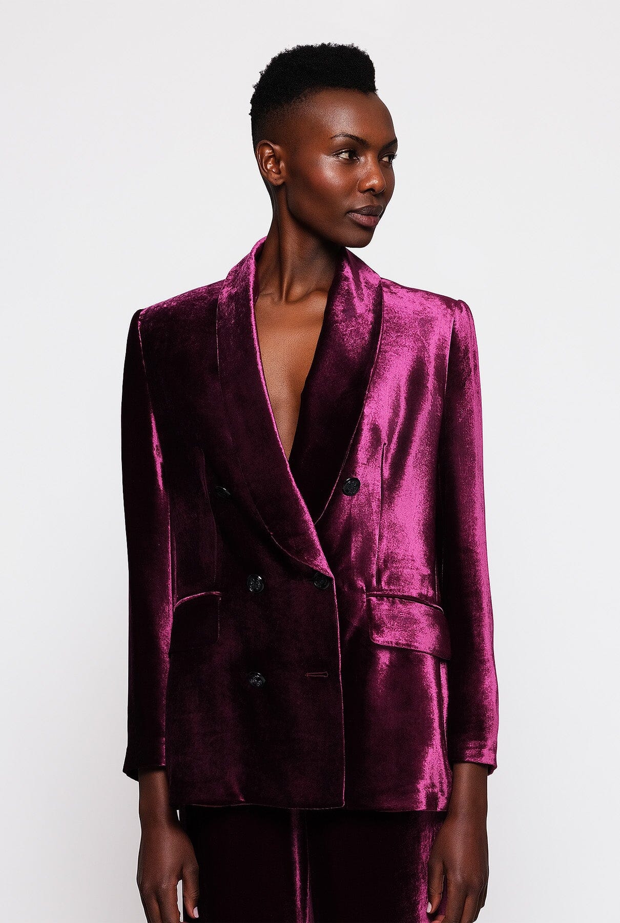 Burgundy velvet smoking jacket Jackets Mirto 