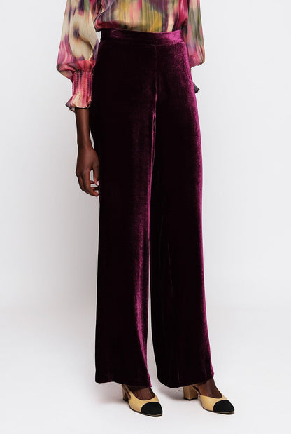 Burgundy velvet trousers Trousers Mirto 