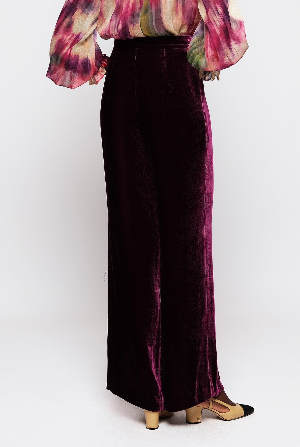 Burgundy velvet trousers Trousers Mirto 