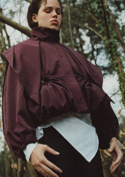 Burgundy water-repellent bomber jacket Jackets Boscoier 