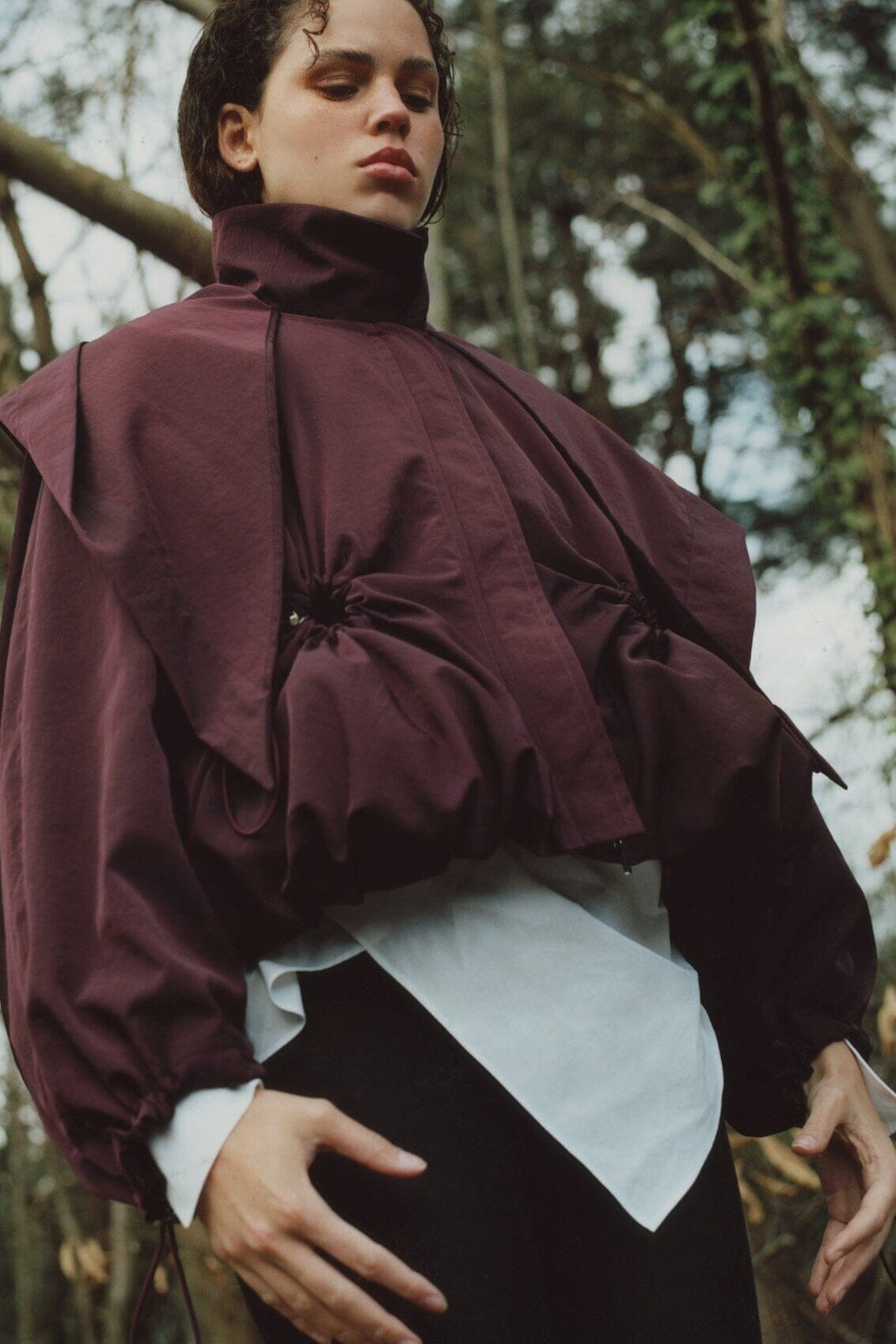 Burgundy water-repellent bomber jacket Jackets Boscoier 