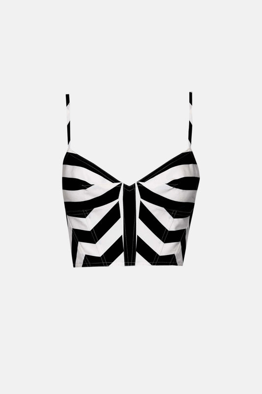 B&W Stripes Top Tops and Blouses PALOMO SPAIN 