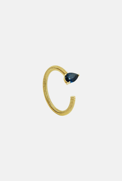 Cabo Sapphire Open Ring Rings Leandra Studio 