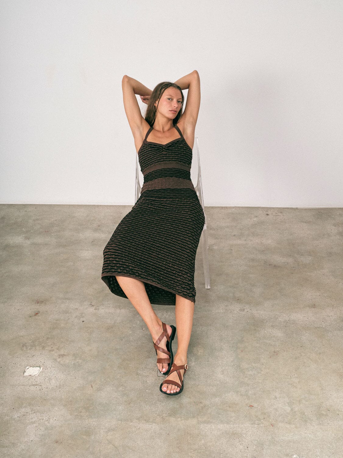 Cadaques Dress Brown Dresses Carlota Cahis 