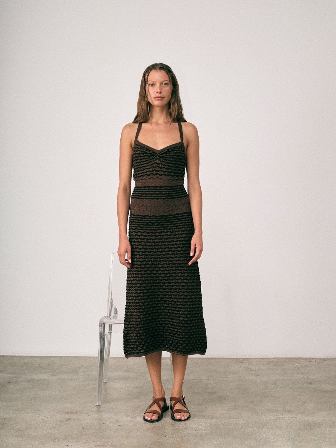Cadaques Dress Brown Dresses Carlota Cahis 