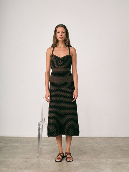 Cadaques Dress Brown Dresses Carlota Cahis 