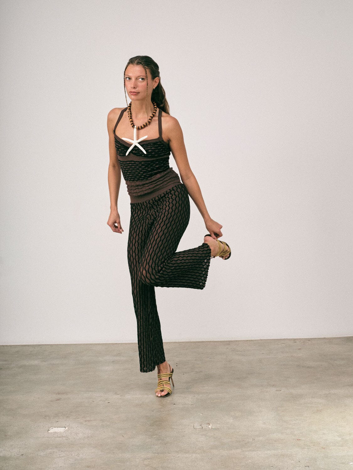 Cadaques Pants Brown Trousers Carlota Cahis 