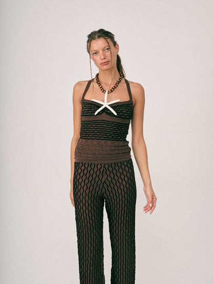 Cadaques Pants Brown Trousers Carlota Cahis 
