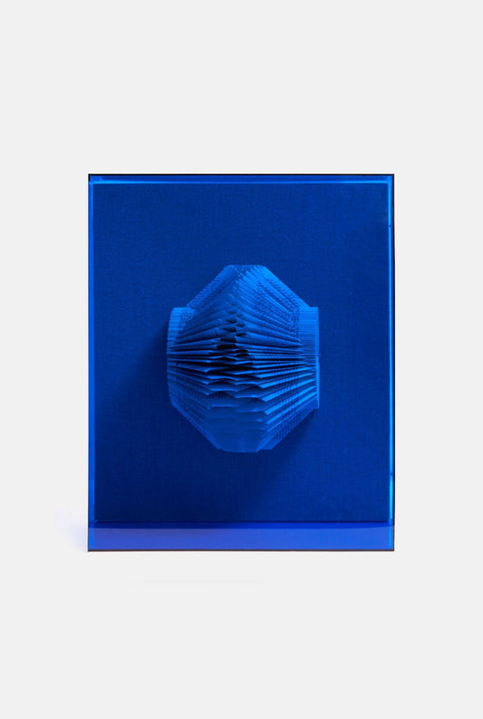 Caja escultura azul fluor Sculptures Bana Studio 