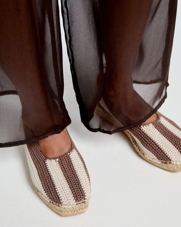CALELLA MARRÓN-CRUDO Flat shoes Naguisa 