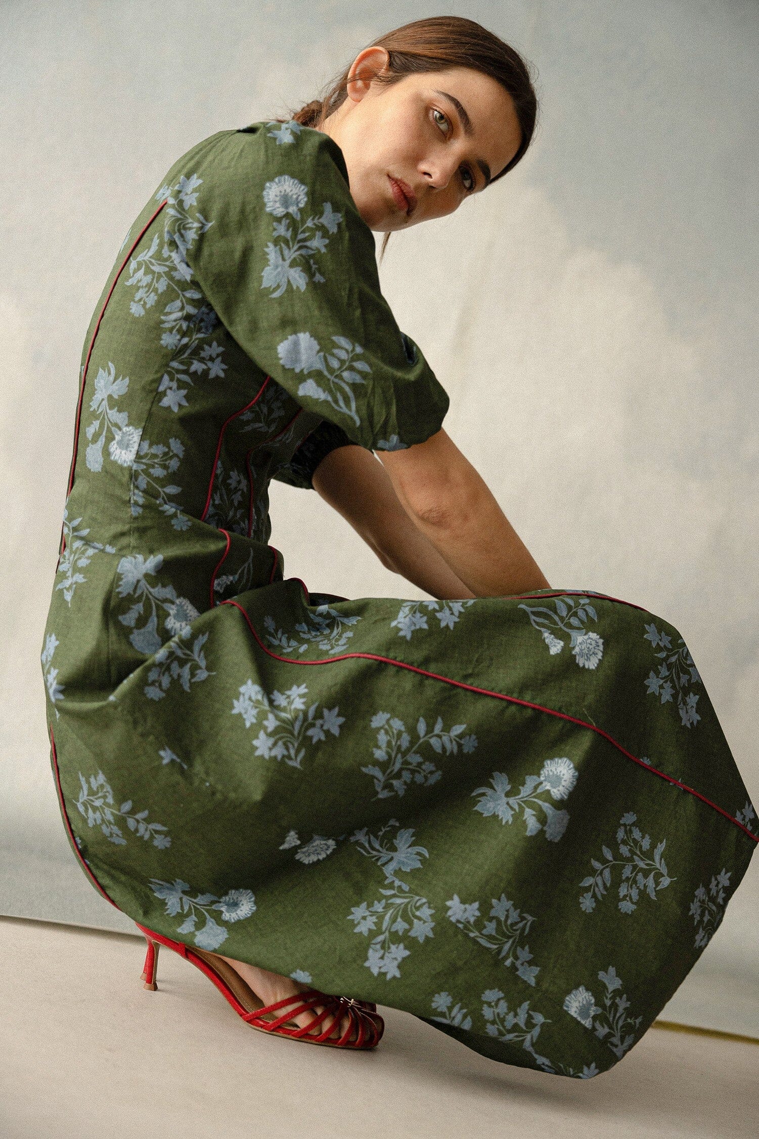 Calendula Green Dress Dresses Maràvic 