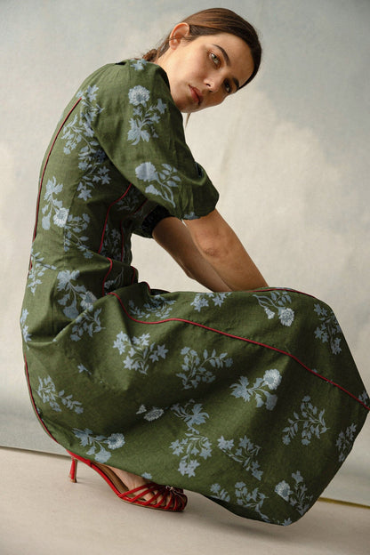 Calendula Green Dress Dresses Maràvic 