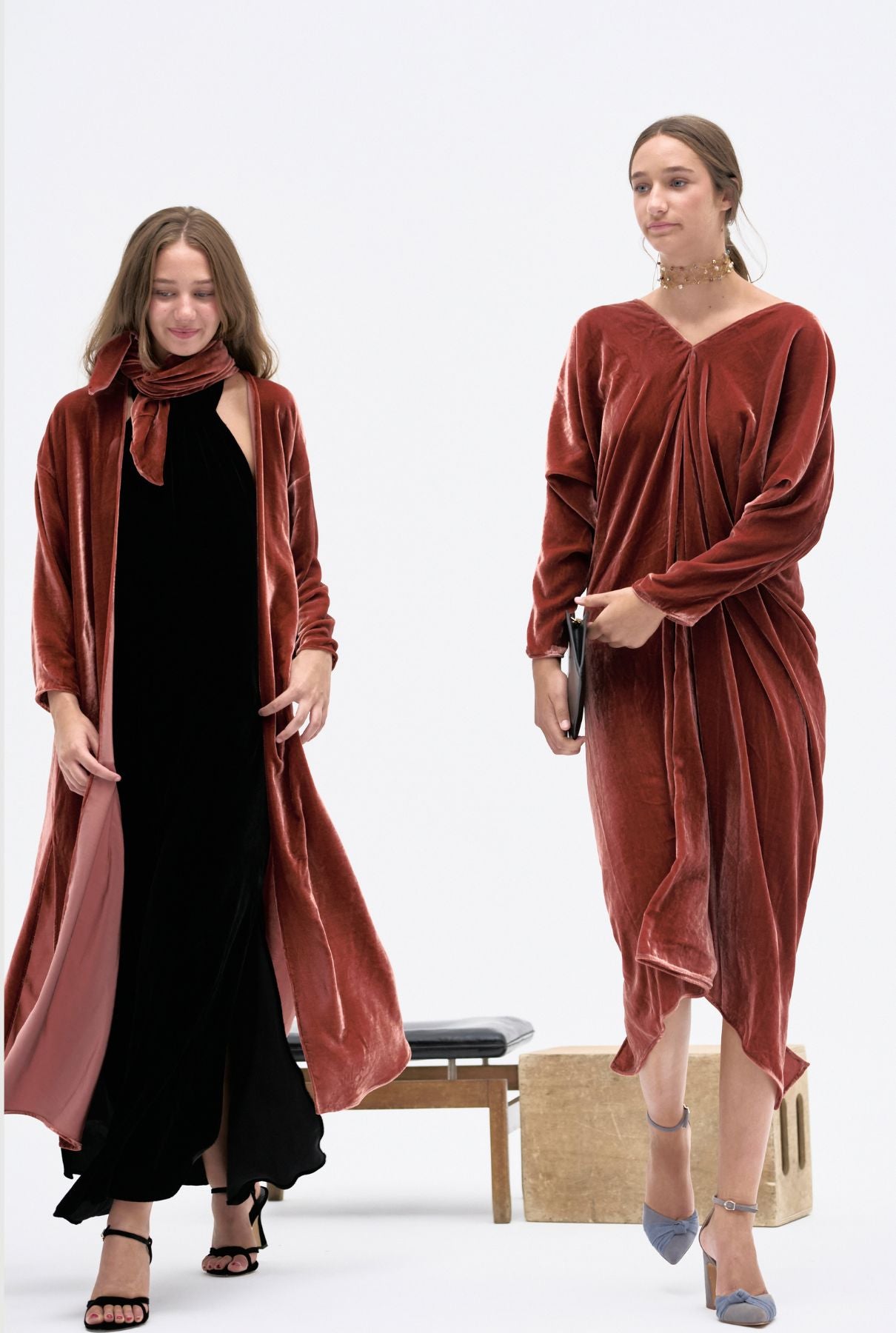 Caliope Coat Burnt-Terracotta Coats Atelier Aletheia 