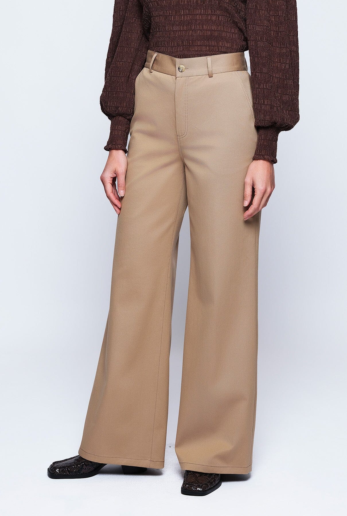 Camel cotton trousers Trousers Mirto 