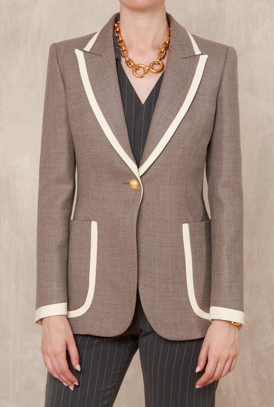 CAMEL LAURENT SINGLE BUTTON BLAZER Jackets The Extreme Collection 