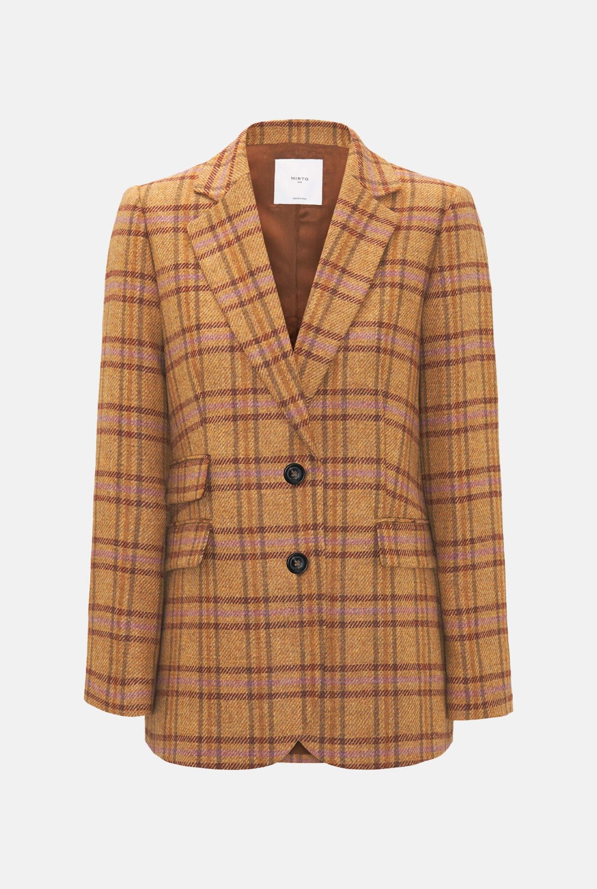 Camel wool plaid sartorial jacket Jackets Mirto 