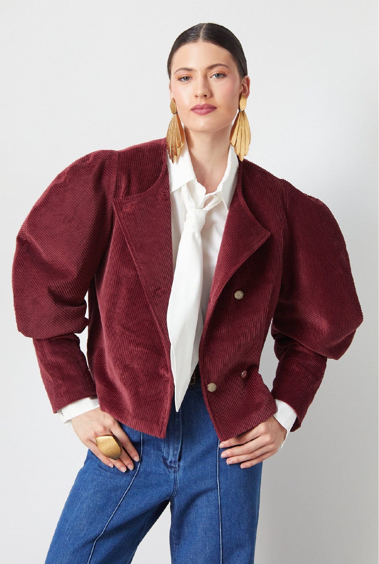 Camila Jacket Maroon Corduroy Jackets The Label Edition 