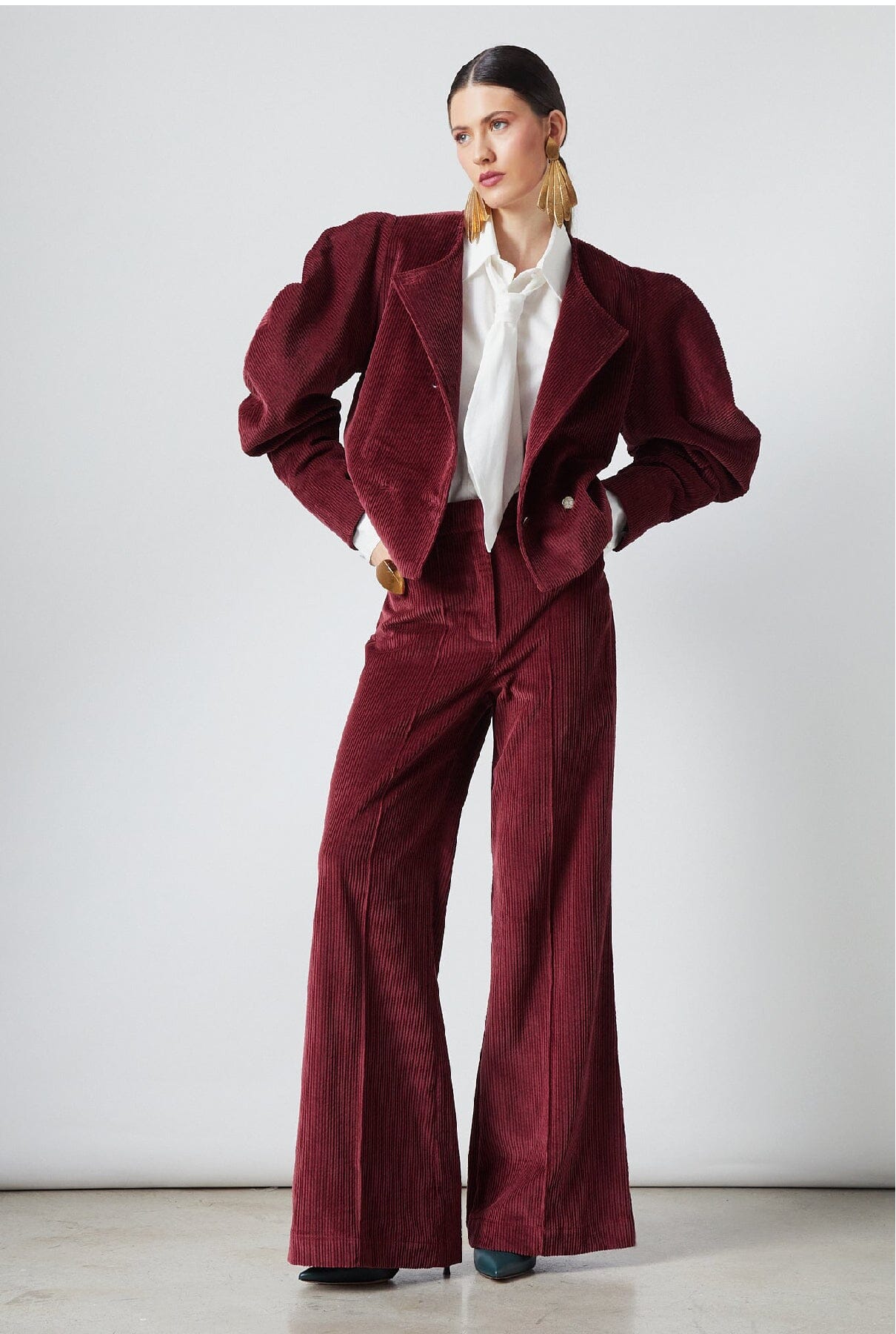 Camila Jacket Maroon Corduroy Jackets The Label Edition 