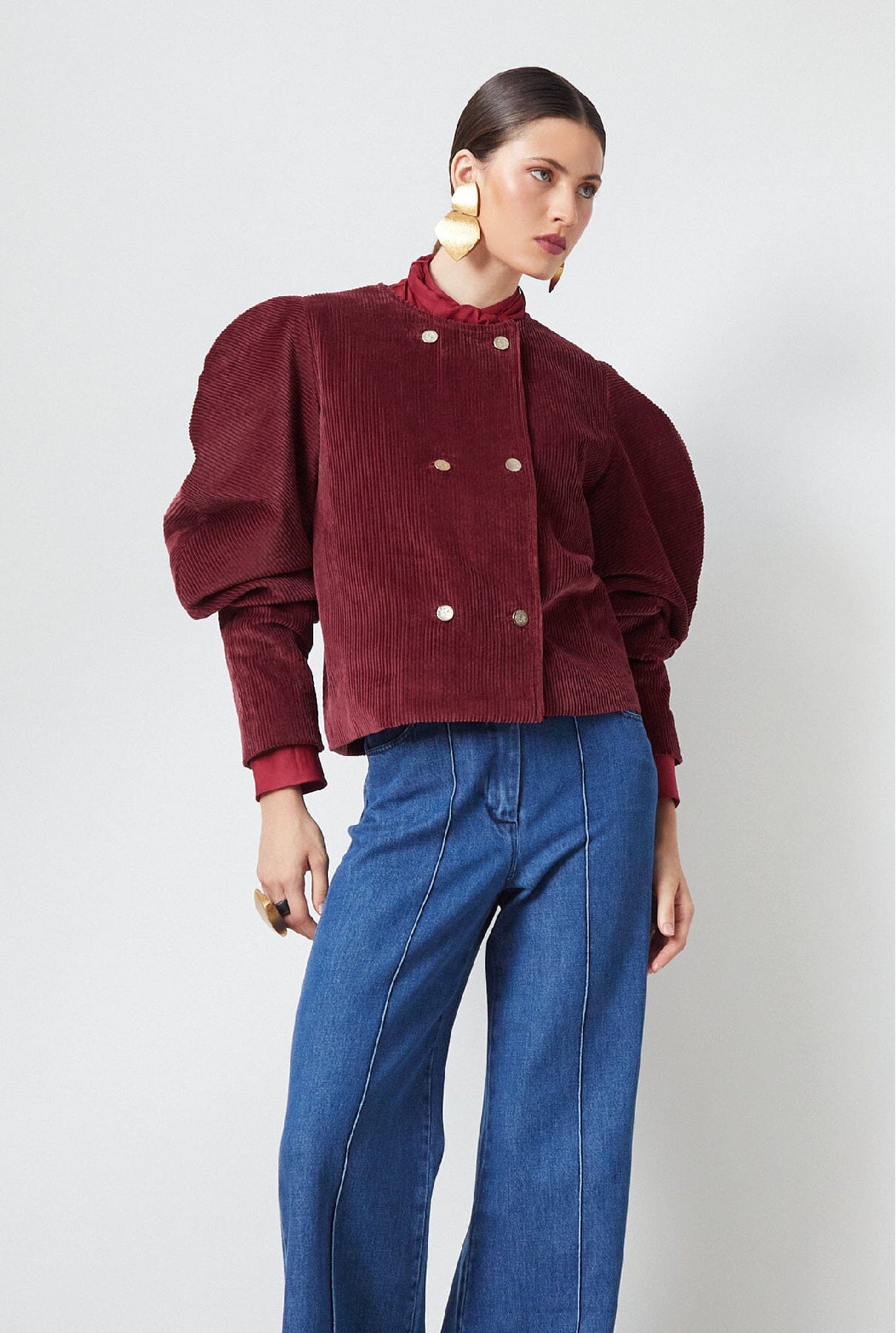 Camila Jacket Maroon Corduroy Jackets The Label Edition 