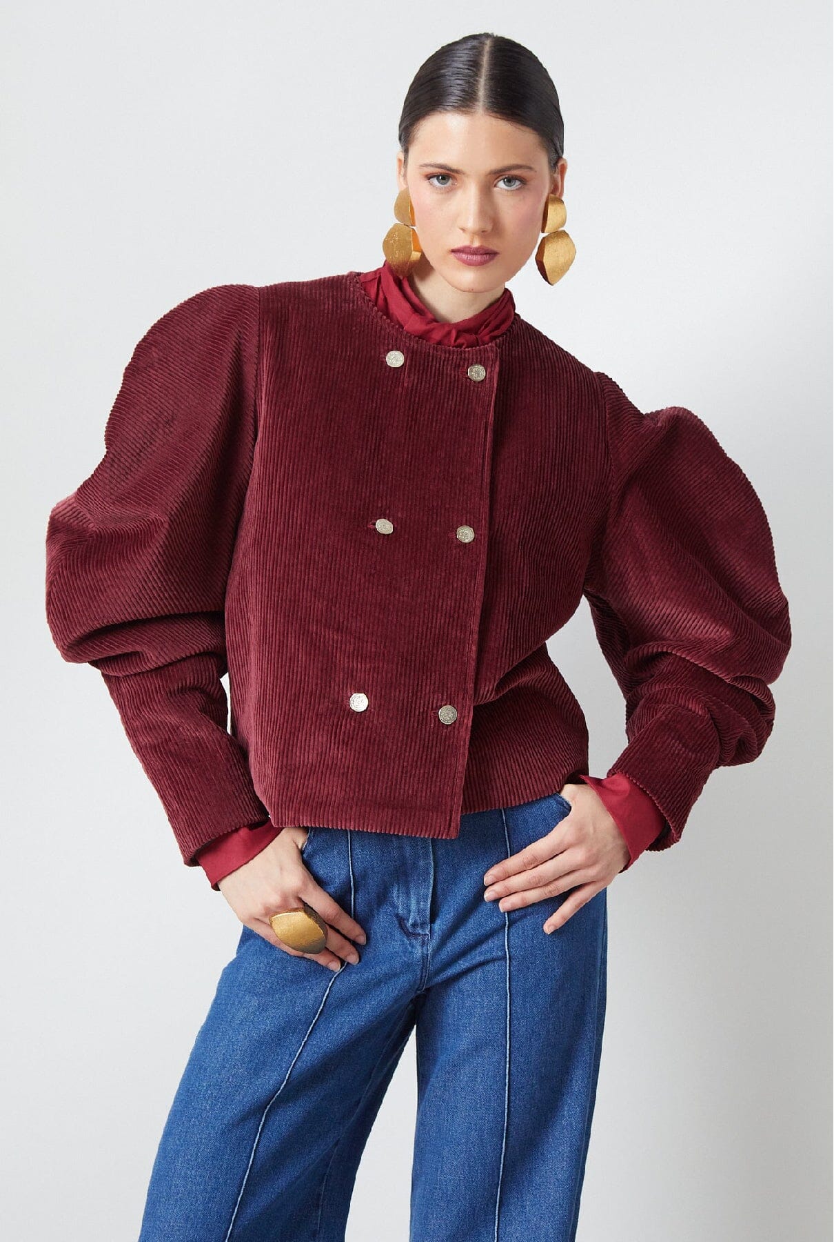 Camila Jacket Maroon Corduroy Jackets The Label Edition 